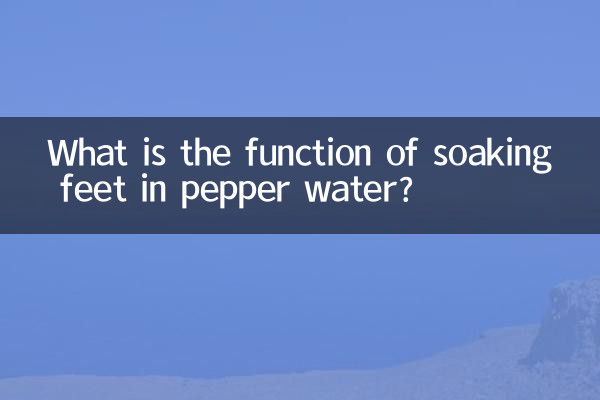 Welche Funktion hat es, die Füße in Pfefferwasser einzuweichen?