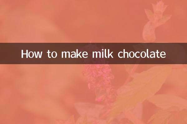 Como fazer chocolate ao leite