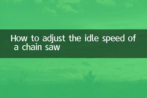 So stellen Sie die Leerlaufdrehzahl einer Kettensäge ein