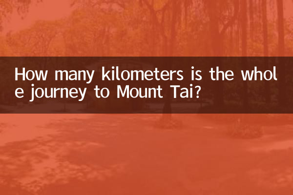 How many kilometers is the whole journey to Mount Tai?
