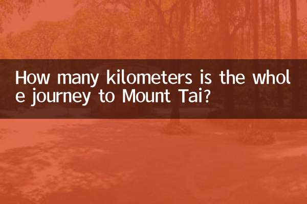 How many kilometers is the whole journey to Mount Tai?