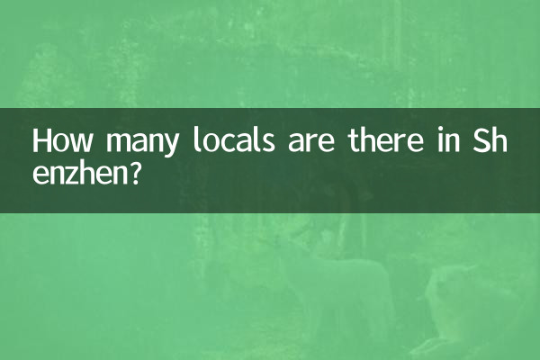 How many locals are there in Shenzhen?
