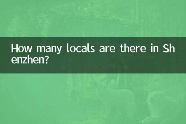 How many locals are there in Shenzhen?