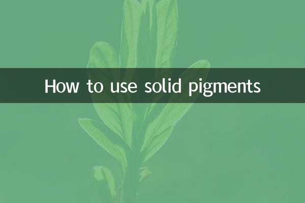 So verwenden Sie feste Pigmente