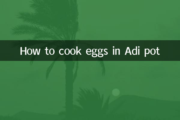 Comment faire cuire des œufs dans la marmite Adi