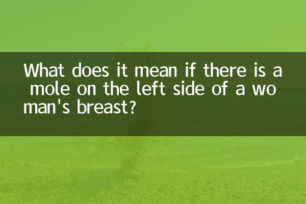 女胸左有痣代表什麼
