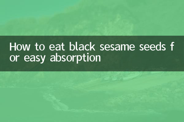 Wie man schwarze Sesamsamen isst, um die Aufnahme zu erleichtern