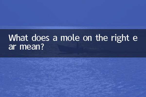 右耳にあるほくろは何を意味するのでしょうか？