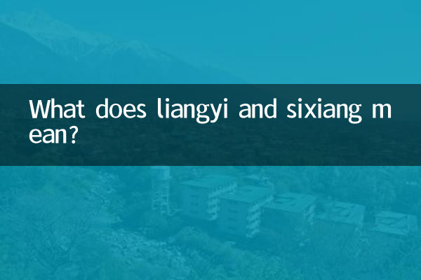 O que significam liangyi e sixiang?