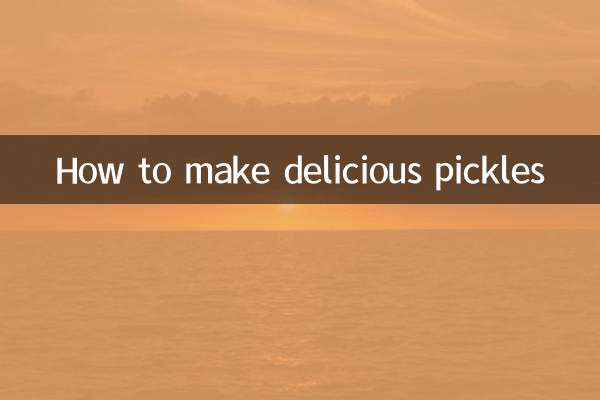 How to make delicious pickles
