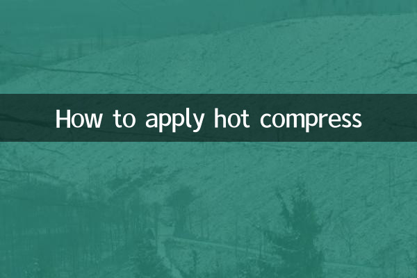 Como aplicar compressa quente