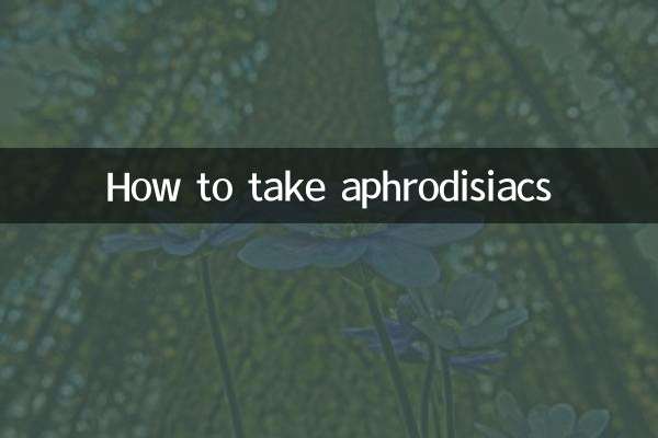 Como tomar afrodisíacos