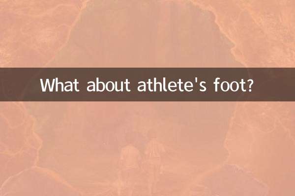 Et le pied d'athlète ?