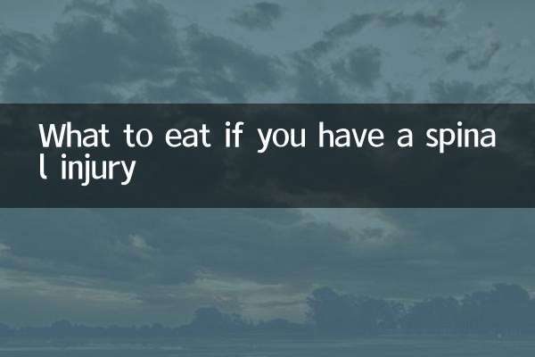 Que manger si vous avez une blessure à la colonne vertébrale