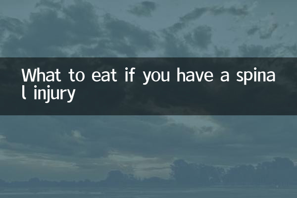 Que manger si vous avez une blessure à la colonne vertébrale