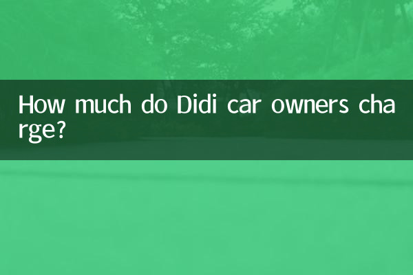 How much do Didi car owners charge?
