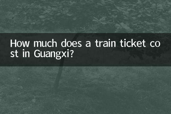 Combien coûte un billet de train à Guangxi?