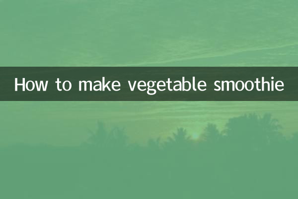 Como fazer smoothie de vegetais