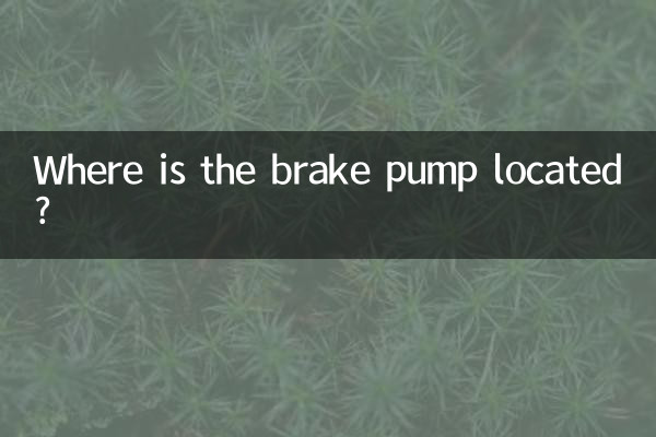 Where is the brake pump located?
