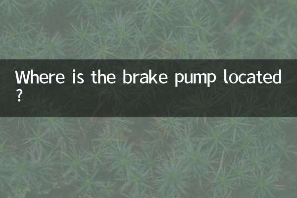 Where is the brake pump located?