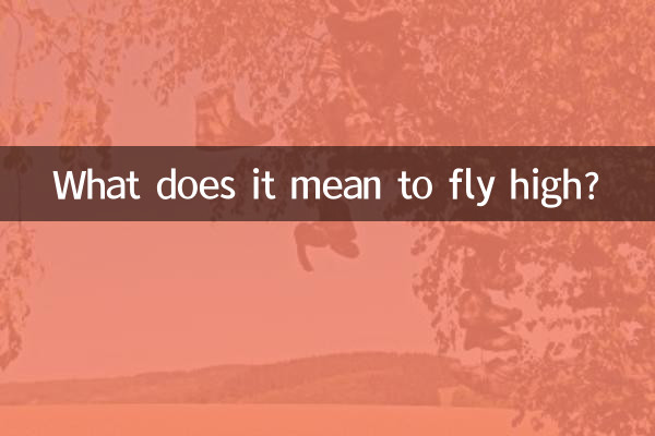 What does it mean to fly high?