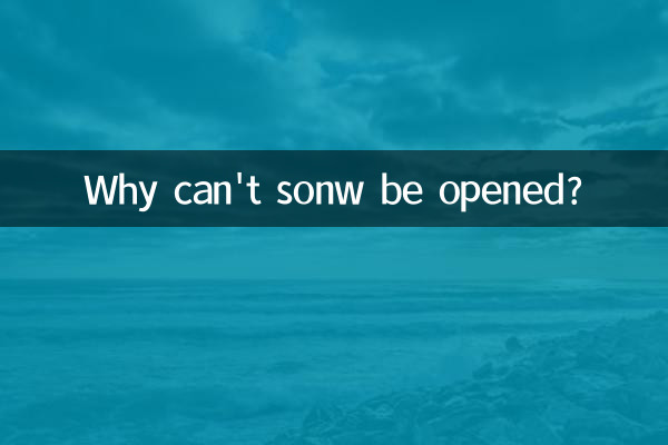 Why can't sonw be opened?