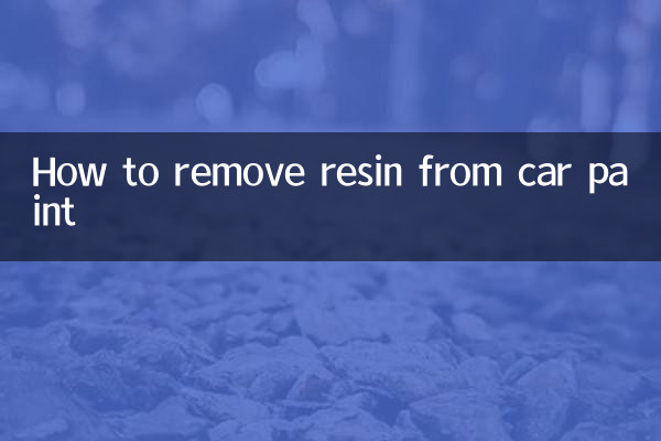 How to remove resin from car paint