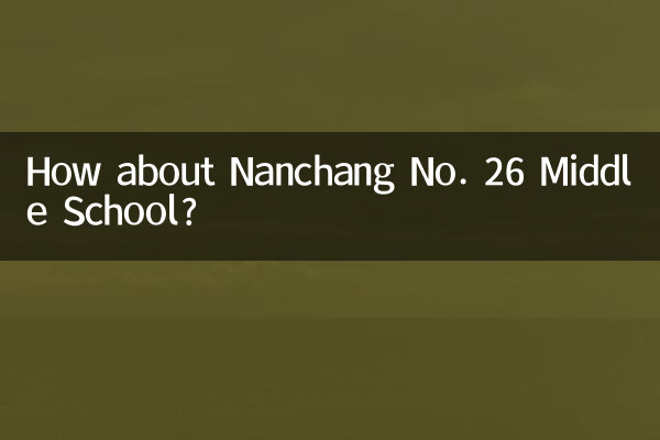 ¿Qué tal la escuela secundaria Nanchang No. 26?