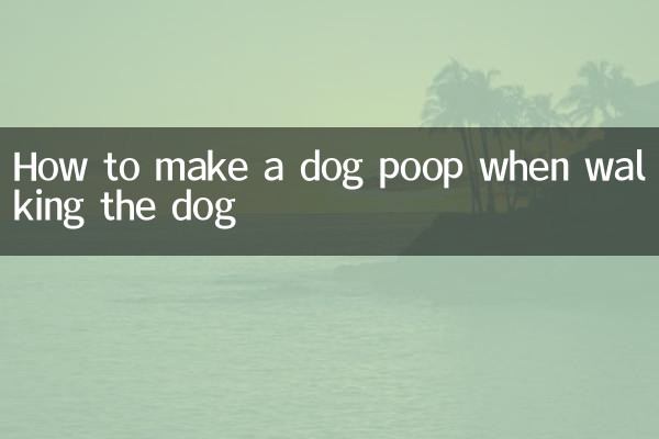 Comment faire caca de chien en promenant le chien