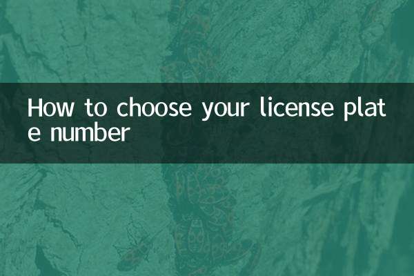 ナンバープレート番号の選び方