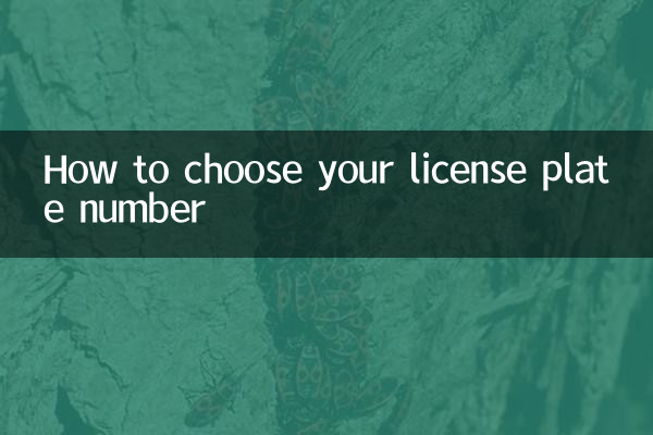 ナンバープレート番号の選び方