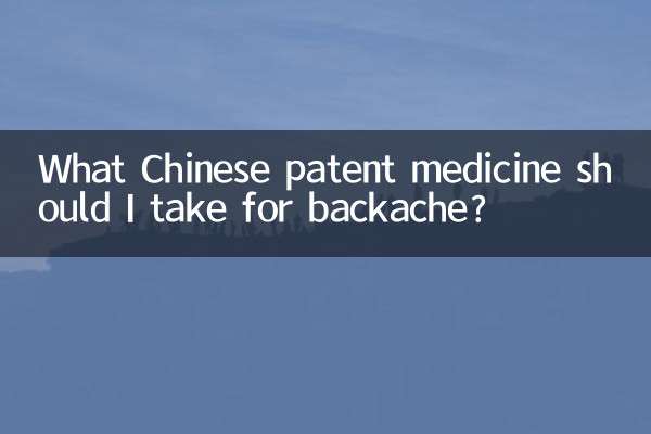 Quel médicament breveté chinois dois-je prendre contre les maux de dos ?