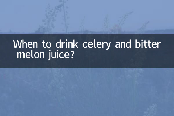 Quando beber suco de aipo e melão amargo?