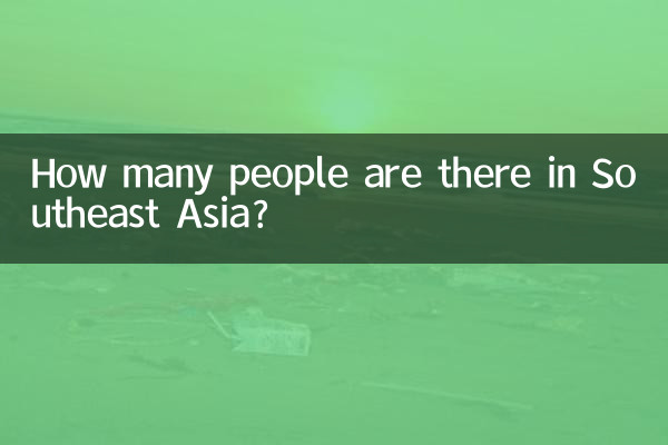 ¿Cuánta gente hay en el sudeste asiático?