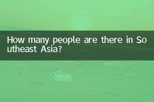 ¿Cuánta gente hay en el sudeste asiático?