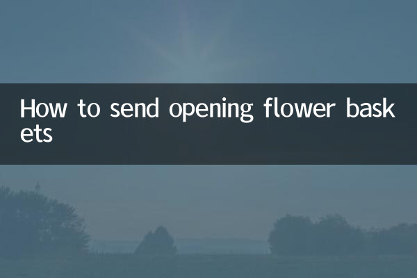 Comment envoyer des paniers de fleurs qui s'ouvrent