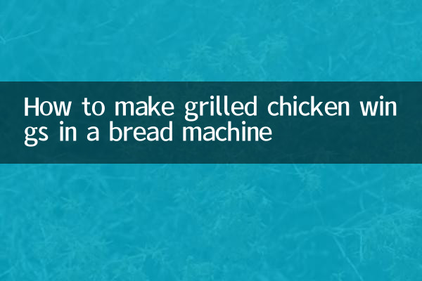 How to make grilled chicken wings in a bread machine