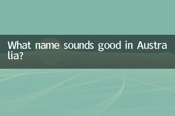 What name sounds good in Australia?