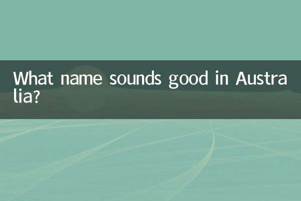 What name sounds good in Australia?