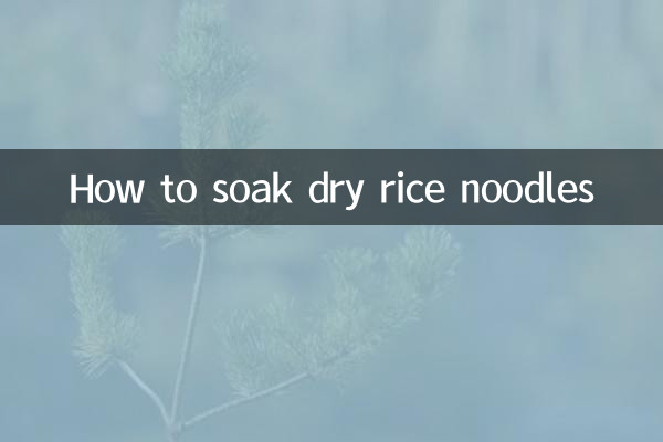 Comment faire tremper des nouilles de riz sèches