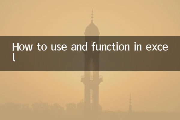 How to use and function in excel
