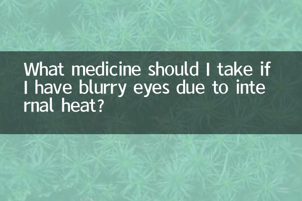 Que remédio devo tomar se tiver olhos embaçados devido ao calor interno?