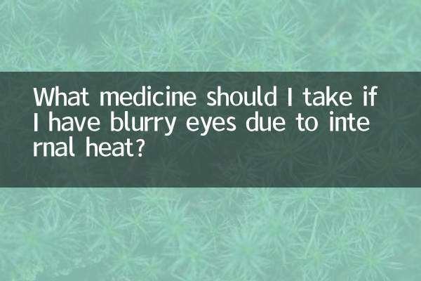 Какое лекарство мне следует принять, если у меня помутнение в глазах из-за внутреннего жара?