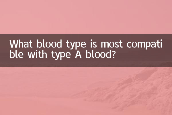 What blood type is most compatible with type A blood?