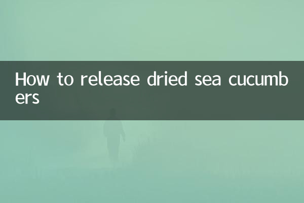 Cómo liberar pepinos de mar secos