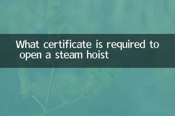 What certificate is required to open a steam hoist