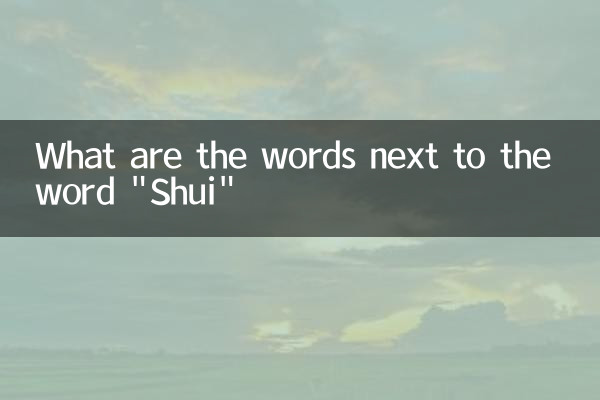 「shui」という言葉の横にある言葉は何ですか