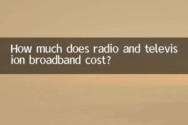 Wie viel kostet Breitband für Radio und Fernsehen?