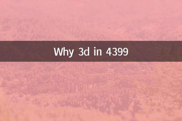 4399 でなぜ 3D なのか