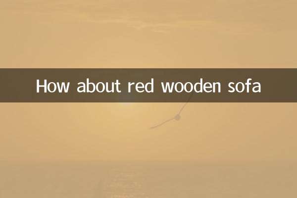 How about red wooden sofa